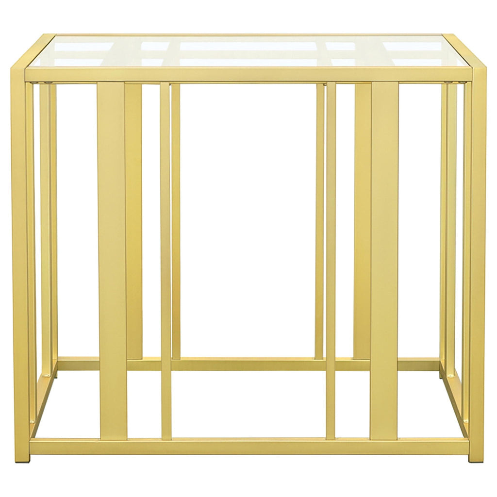 Adri 3-piece Coffee and End Table Set Matte Brass