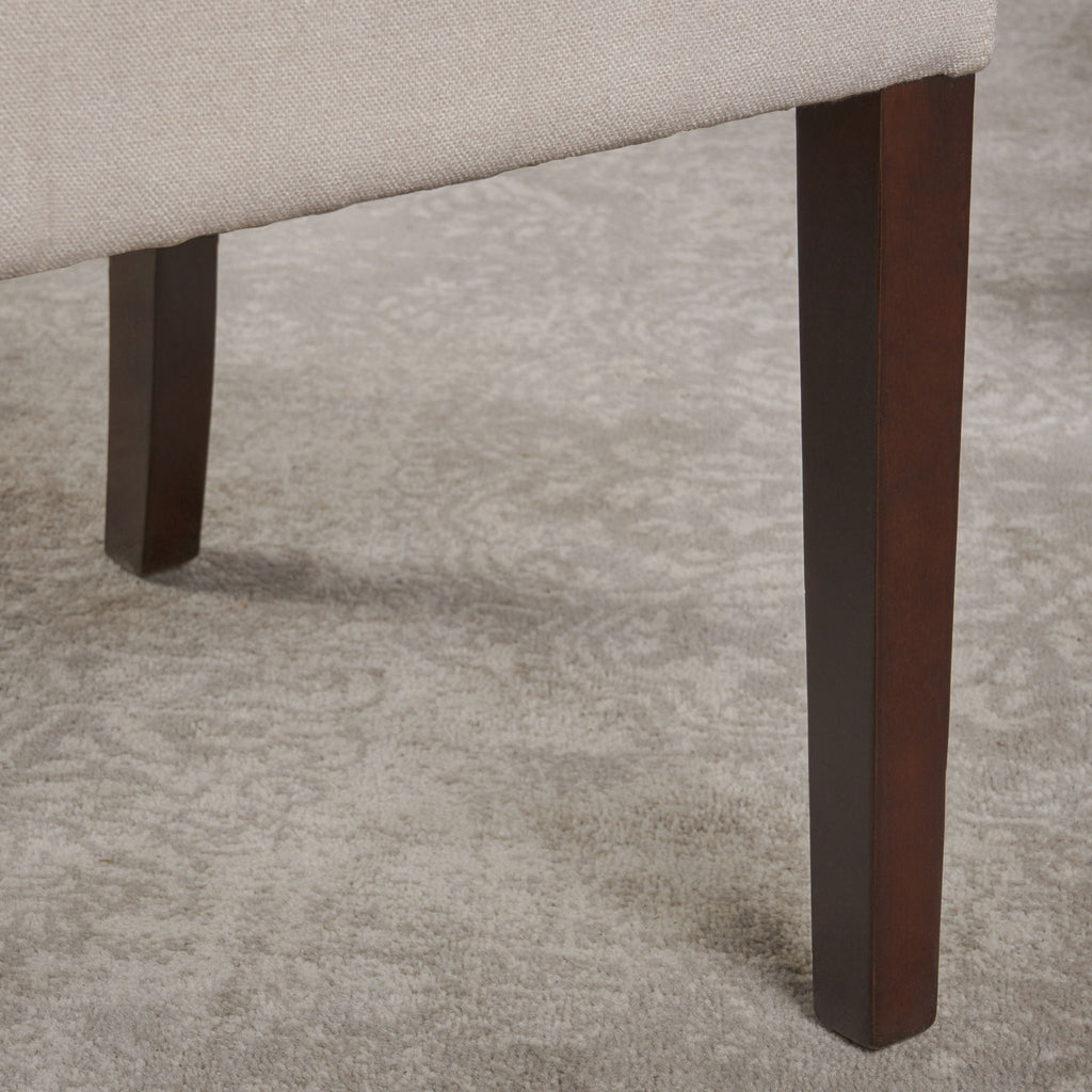 Modern Wingback Dining Chair (Set of 2) With Upholstered - Ivory