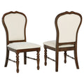 Landon Upholstered Dining Side Chair Rich Brown (Set of 2)
