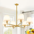 36 Inch Brushed Gold Chandelier Dining Room Light Fixture