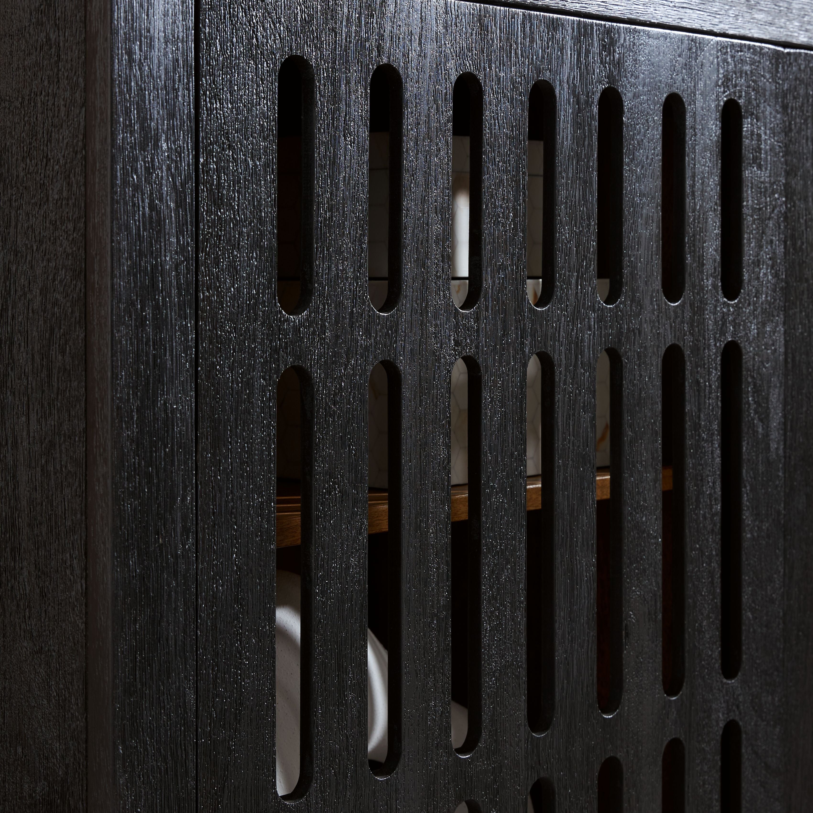 Vallisburg - Accent Cabinet - Black / Natural