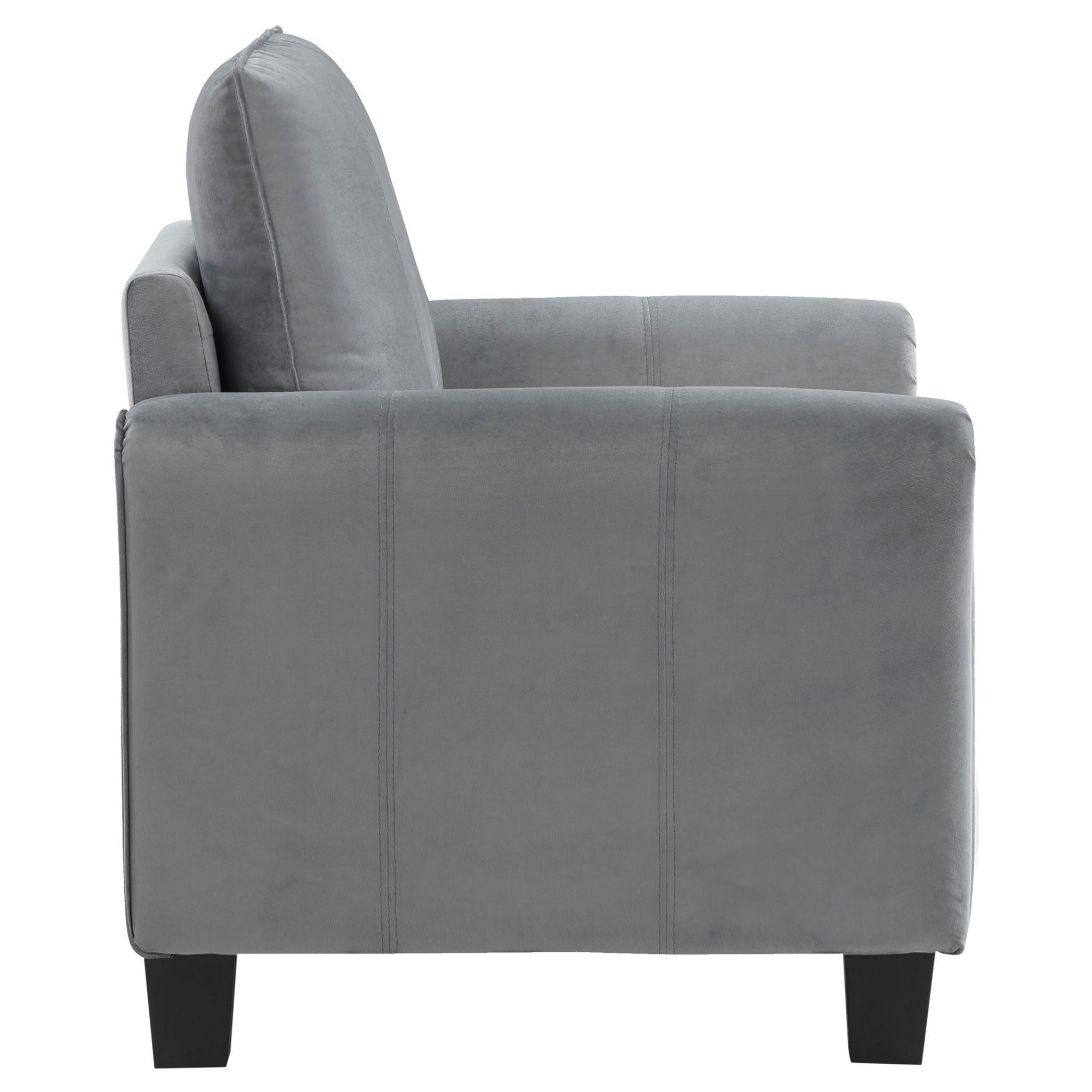 Dixon - Upholstered Rolled Arm Accent Chair - Gray