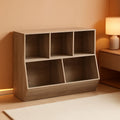 Kids Bookshelf Toy Storage Cabinet 35 Inch Long Greige