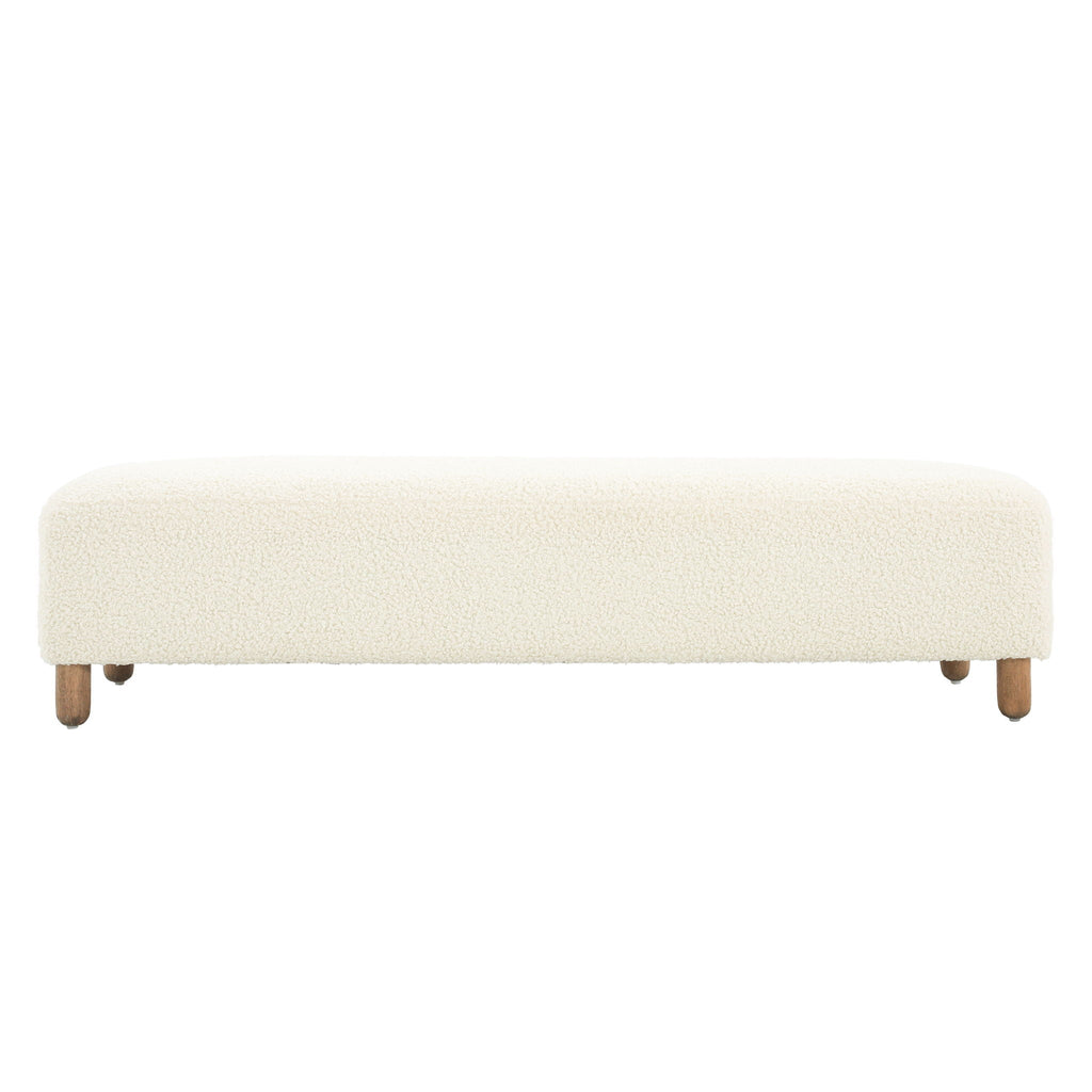 Contemporary Ottoman With Foam Cushion And Durable Upholstery
