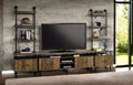 Ensata II - TV Stand - Rustic Oak / Black