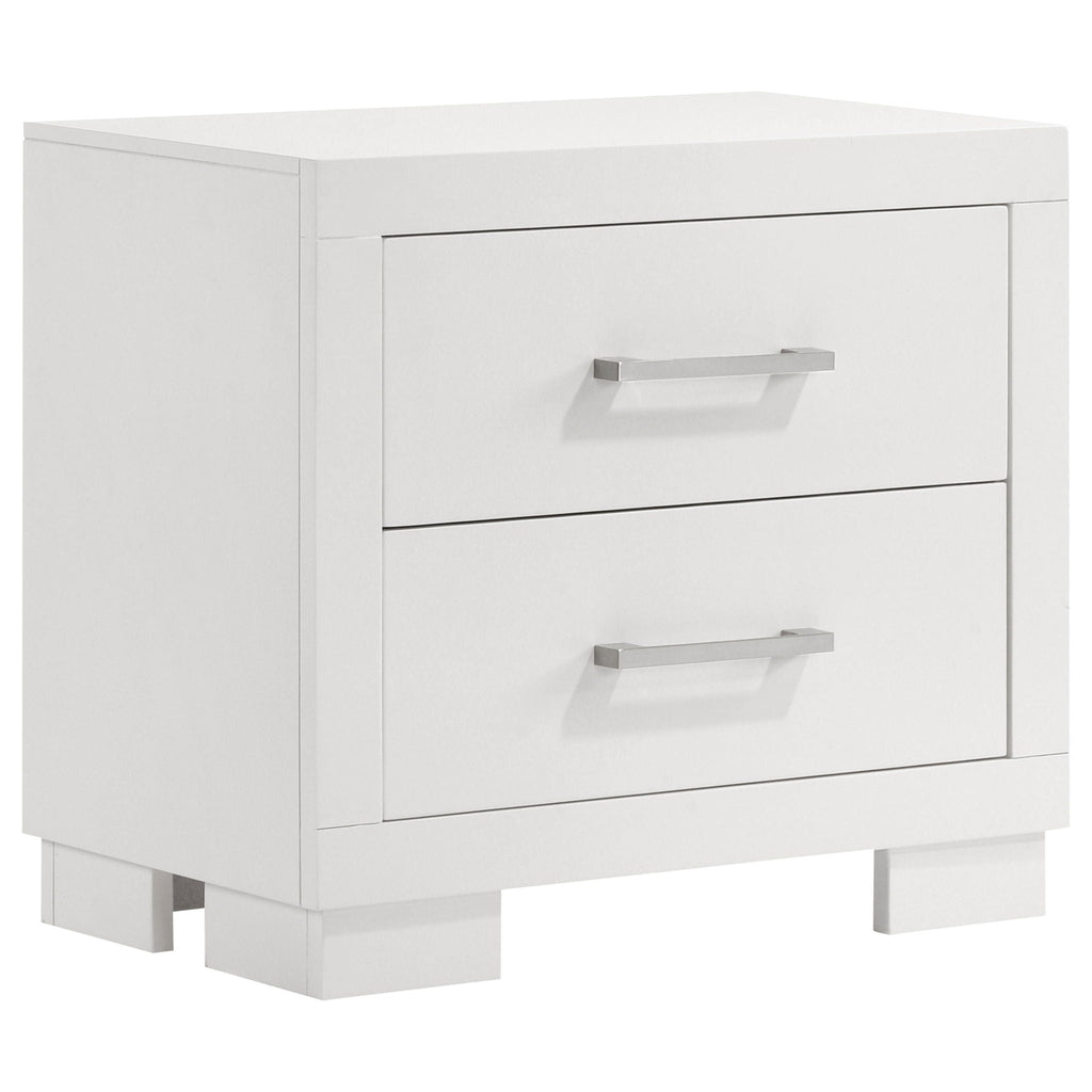 Jessica 6-piece Eastern King LED Bedroom Set Snow White