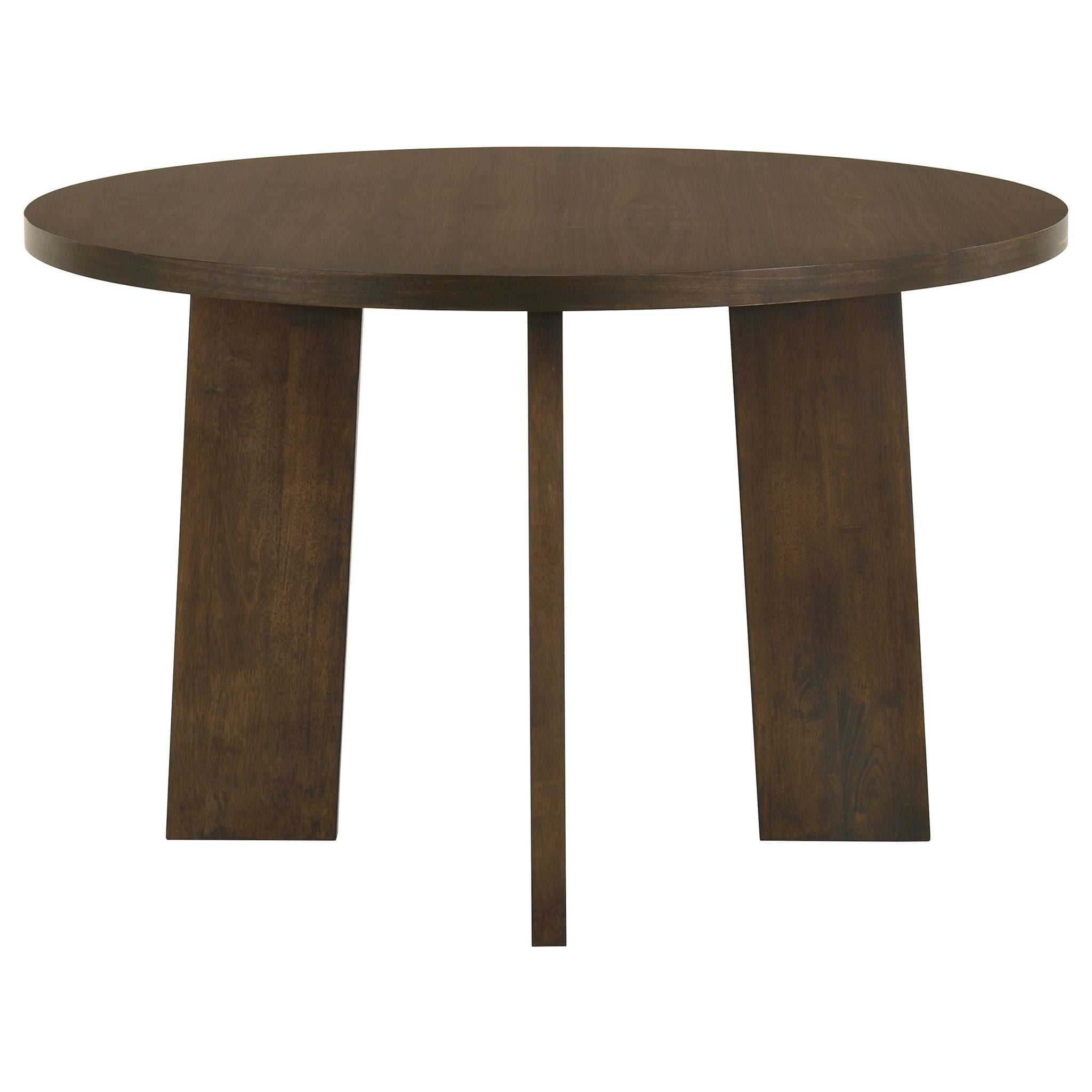 Strouse 47-inch Round Wood Dining Room Table Walnut