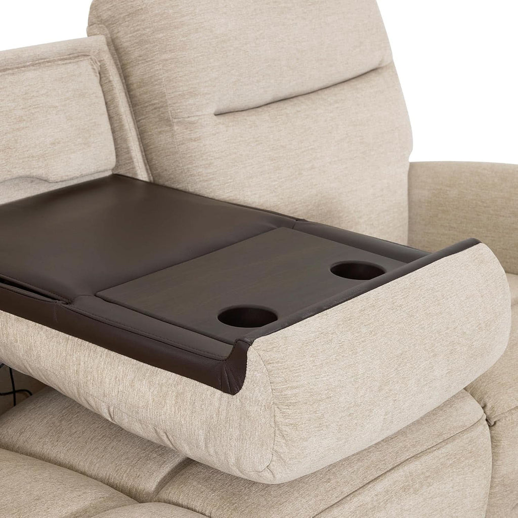 87.8 Inch Wall Hugger Reclining Sofa With Drop Down Table