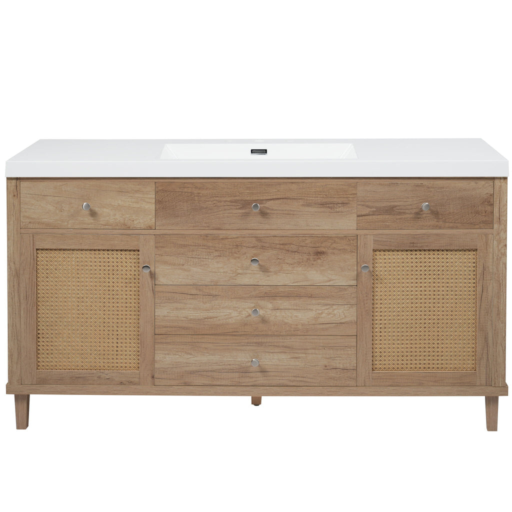 Modern Bathroom Vanity With Sink, Soft Close Drawers