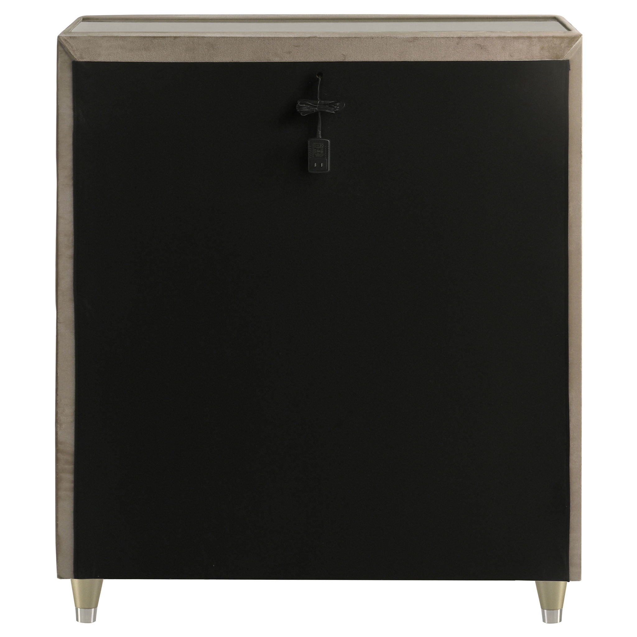 Lorient 5-drawer LED Chest of Drawers Ivory and Camel