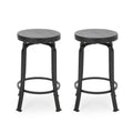 Modern Industrial Counter Stool Set With Swivel Function