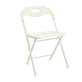 Folding Chairs, Stackable & Waterproof (Set of 4) - White