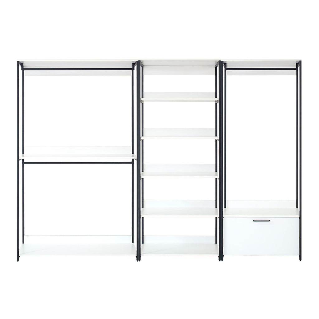 Fiona - Freestanding Walk-In Closet System, Extra Storage Space - White