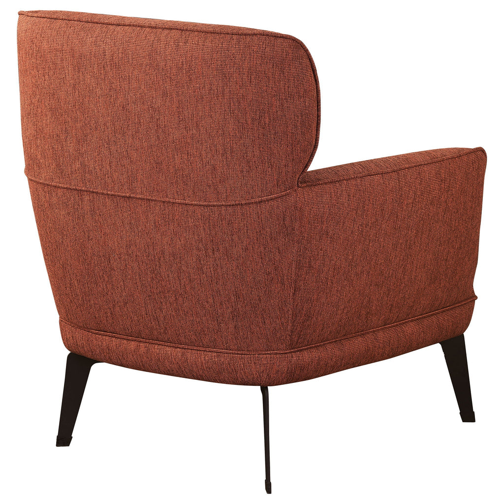 Andrea Upholstered Crescent Arm Accent Chair Orange