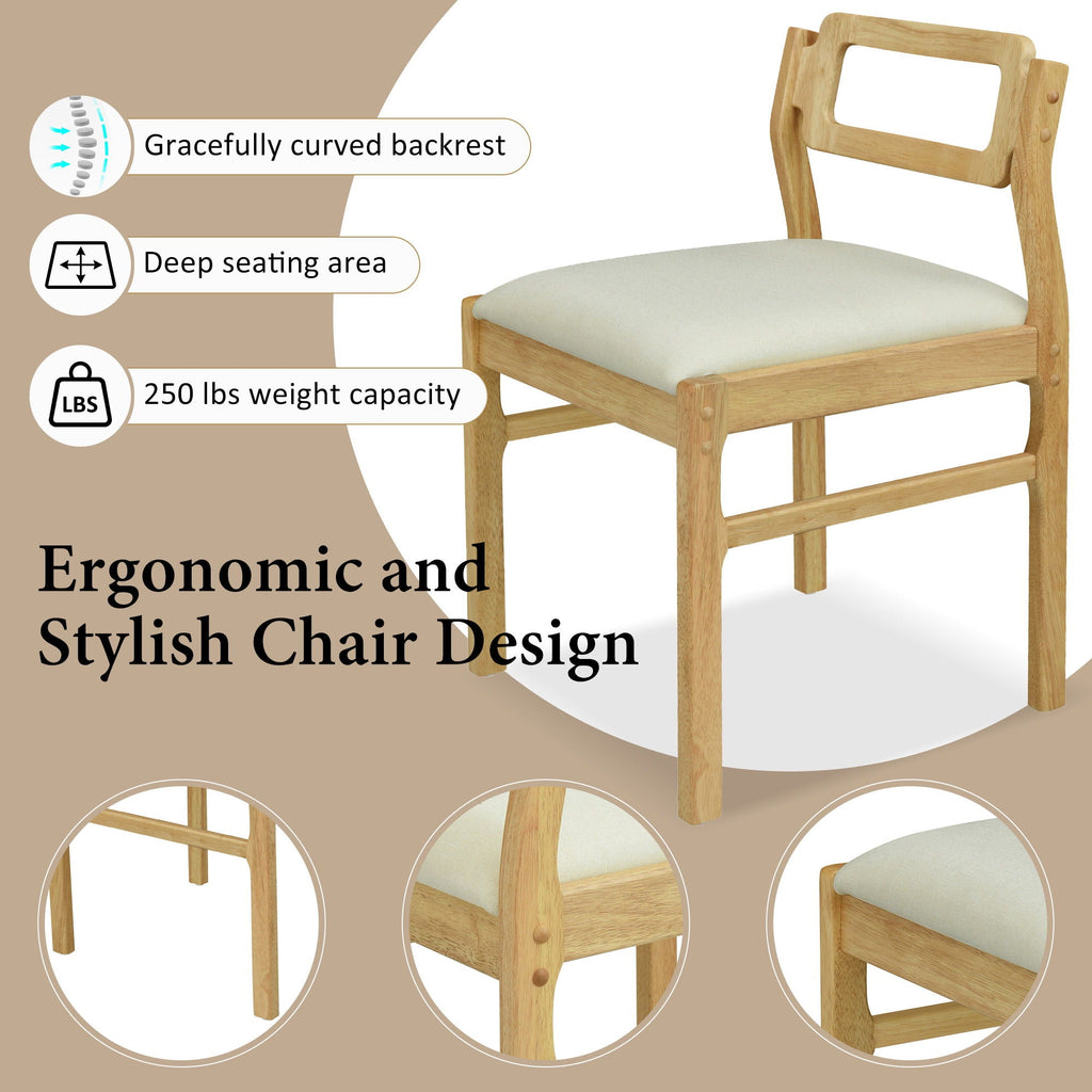 5 Piece Extendable Wood Square Dining Table Set With 2 Drop Leaves