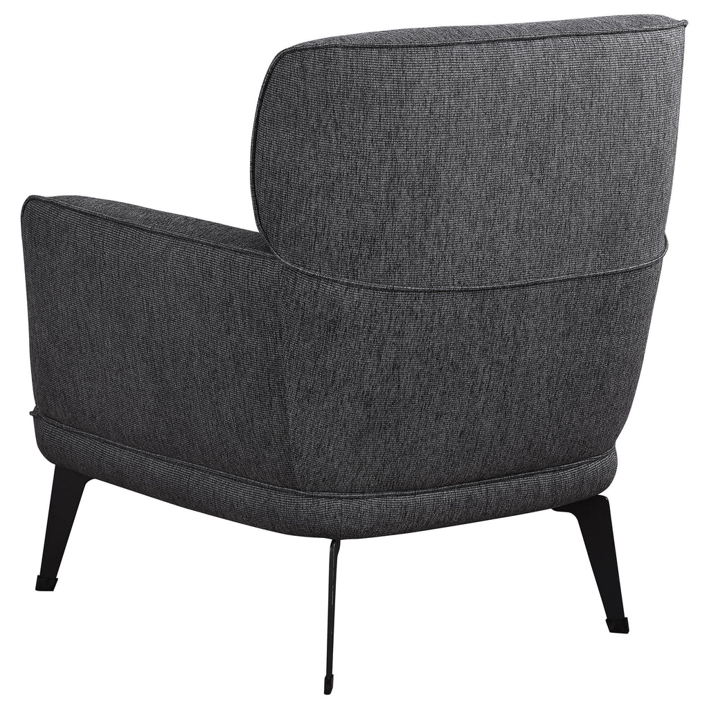 Andrea Upholstered Crescent Arm Accent Chair Grey