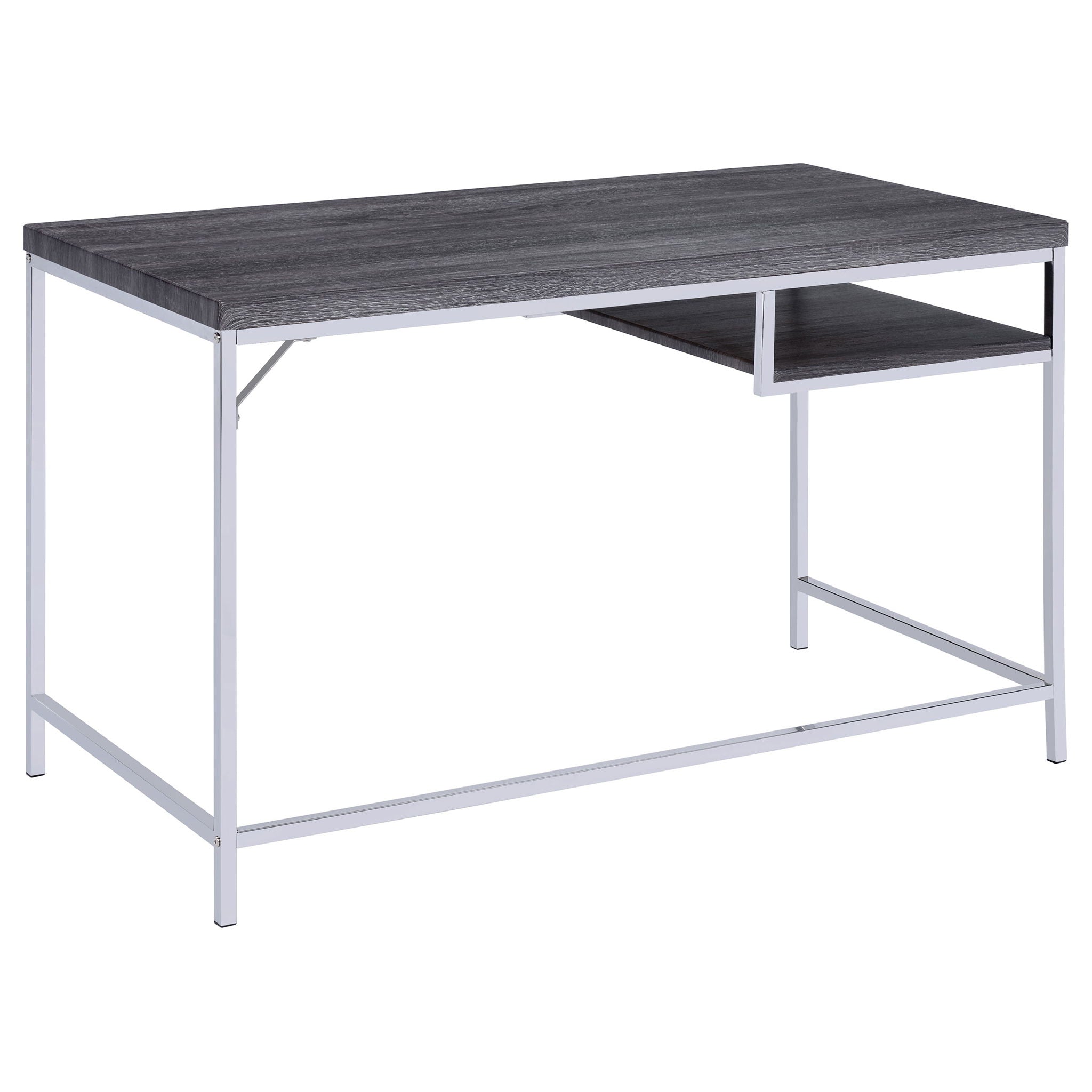 Rectangular Writing Desk, Compact Size For Home Office - Gray
