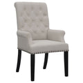 Alana Velvet Upholstered Dining Arm Chair Sand