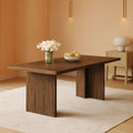 63 Inch Farmhouse Dining Table Vintage Brown Elegant