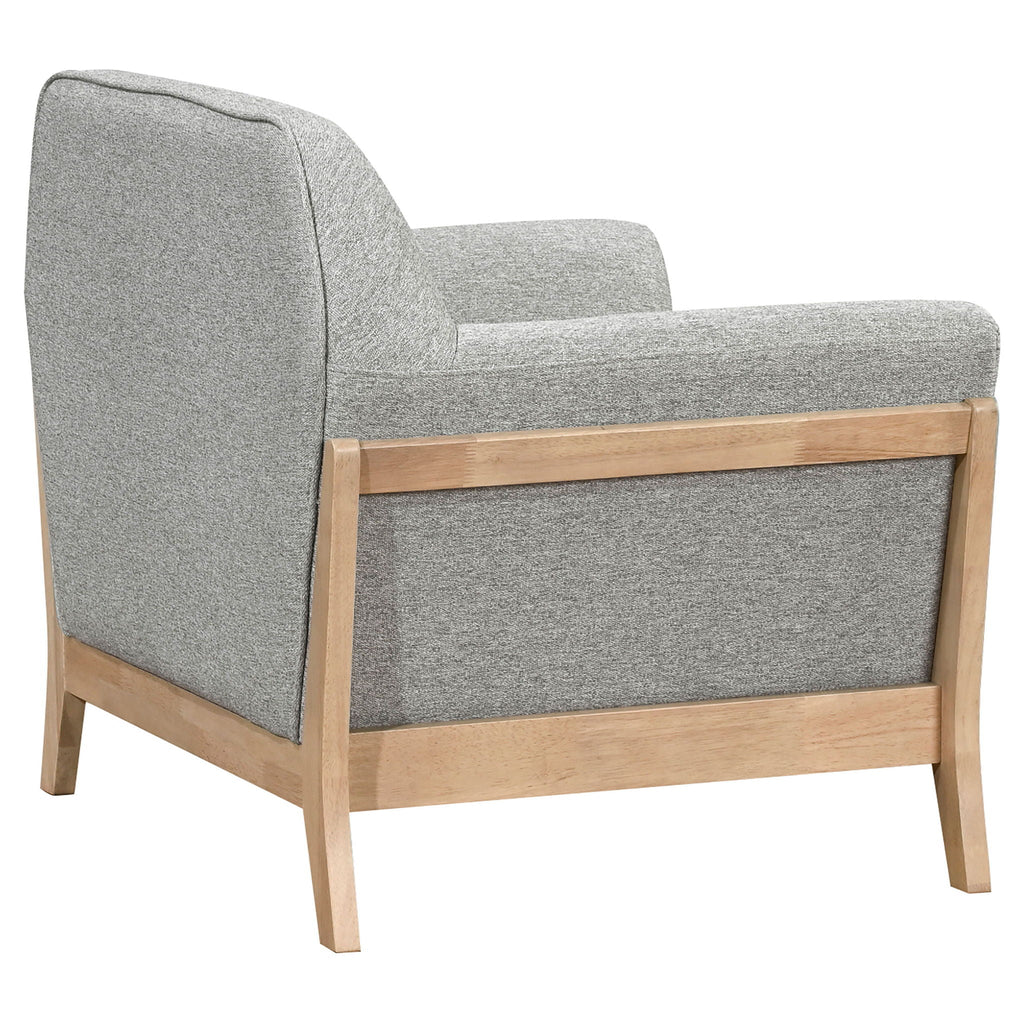 Vaughn Fabric Upholstered Flared Arm Accent Chair Grey