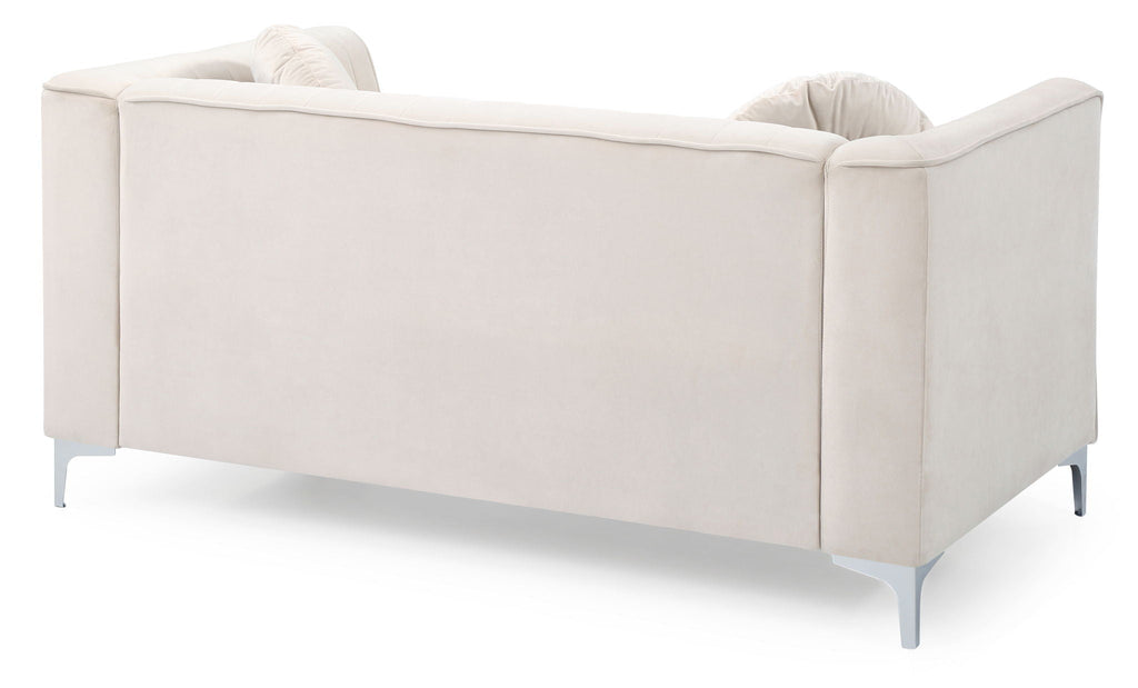 Glam Styled Micro Suede Loveseat
