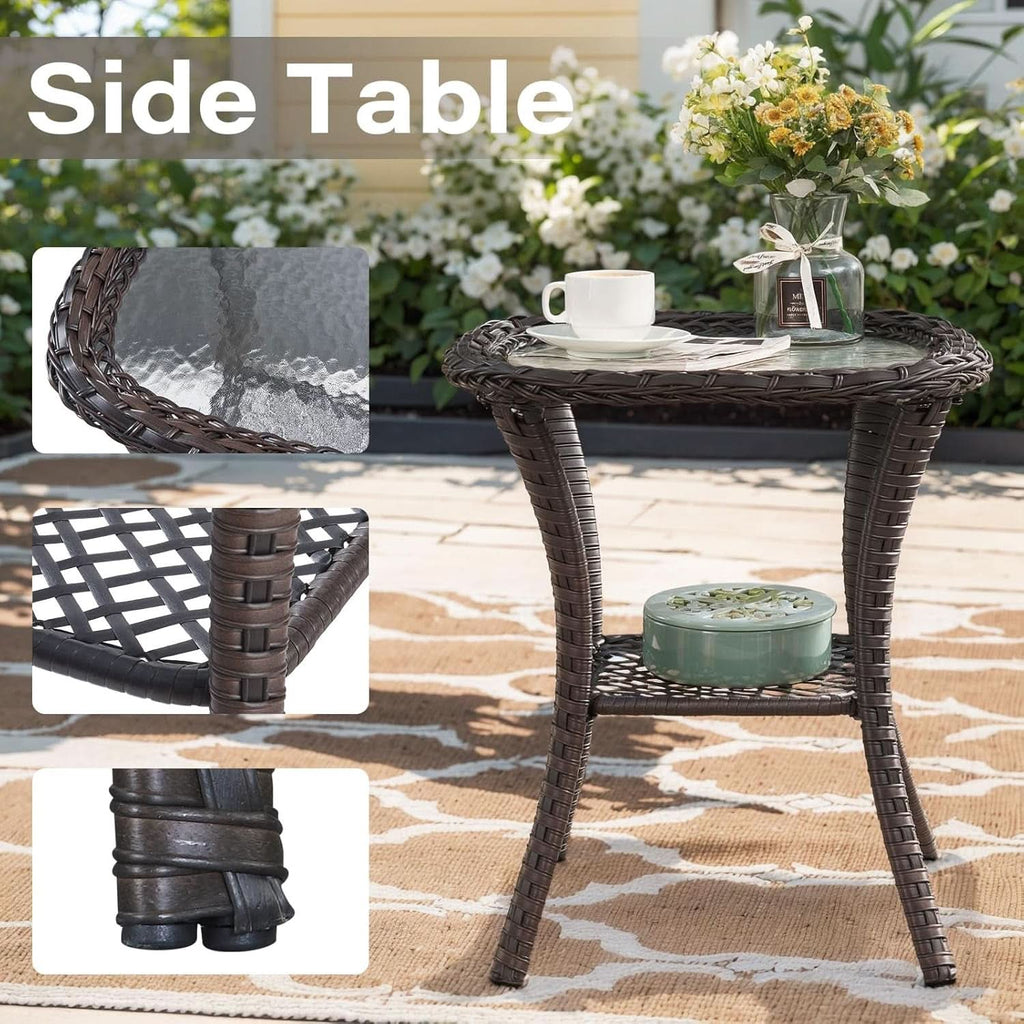 8 Piece Patio Furniture Set With 50000 BTU Fire Pit