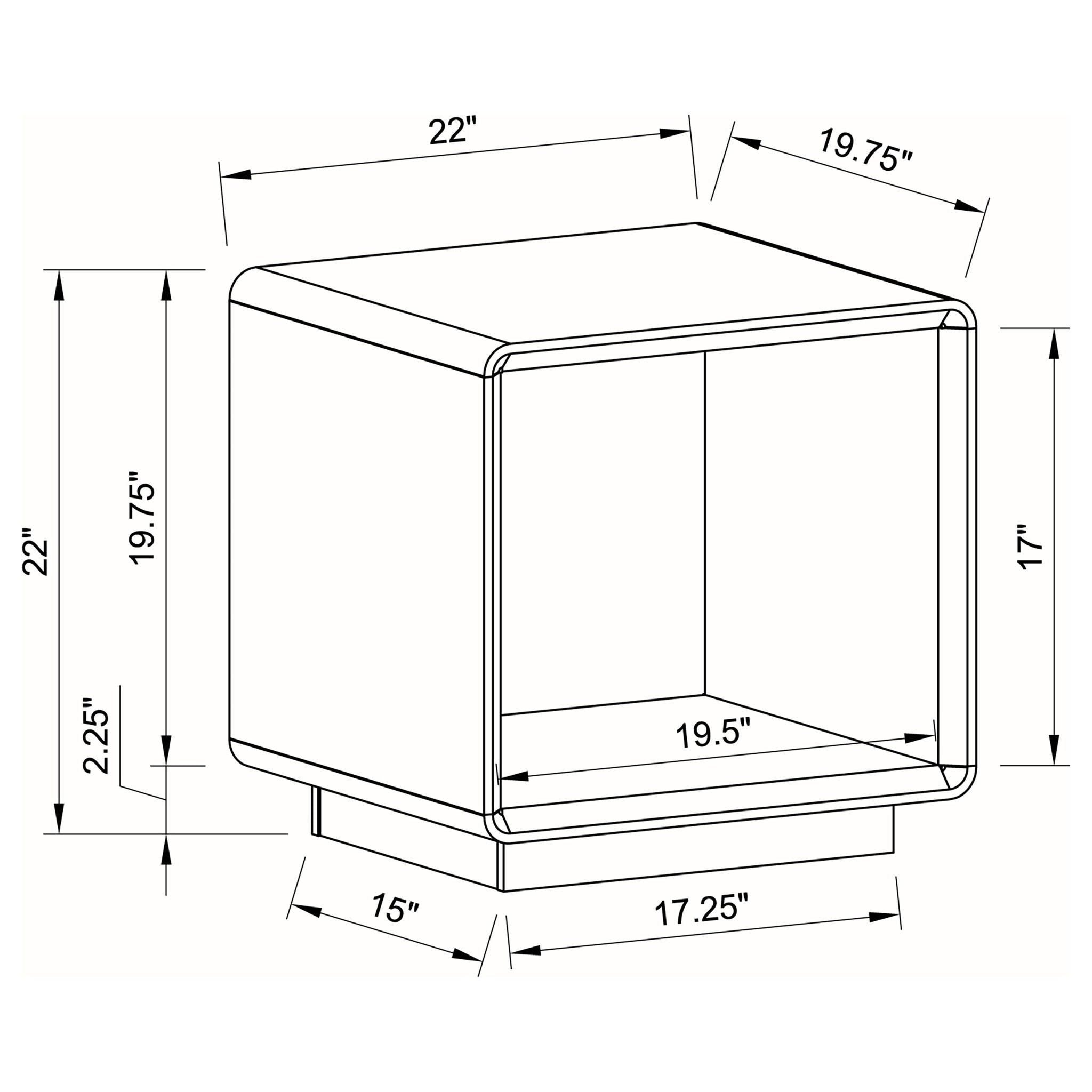 Fletcher - Table With Open Shelf