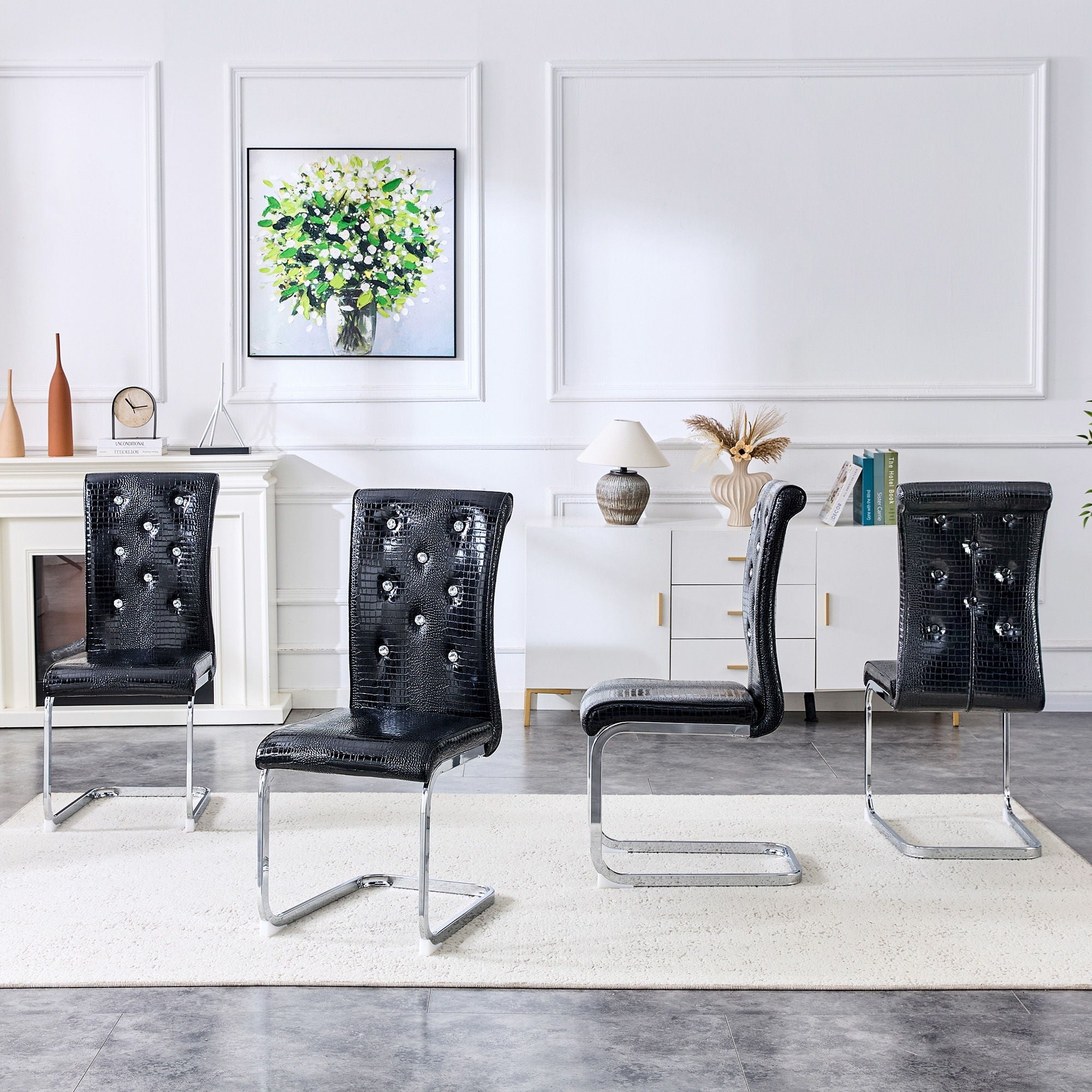 Elegant Design Upholstered Dining Chairs