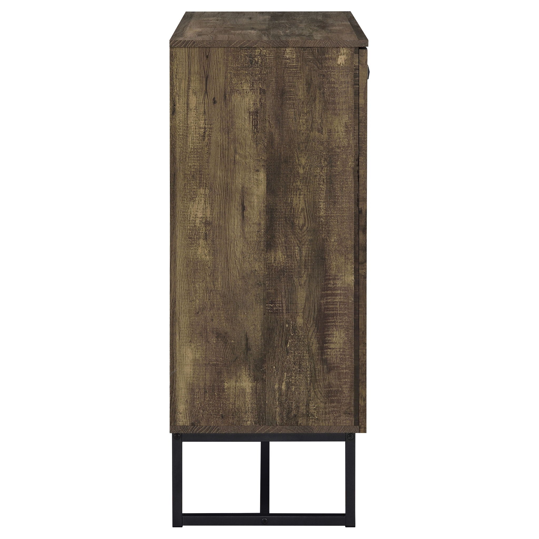 Sager - 4 Shelf Accent Cabinet - Oak