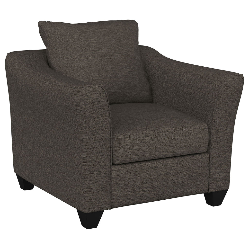 Salizar 3-piece Upholstered Flared Arm Sofa Set Grey