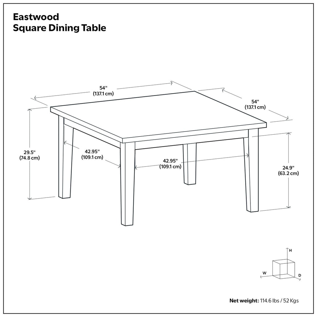 Eastwood - Square Dining Table - Java Brown