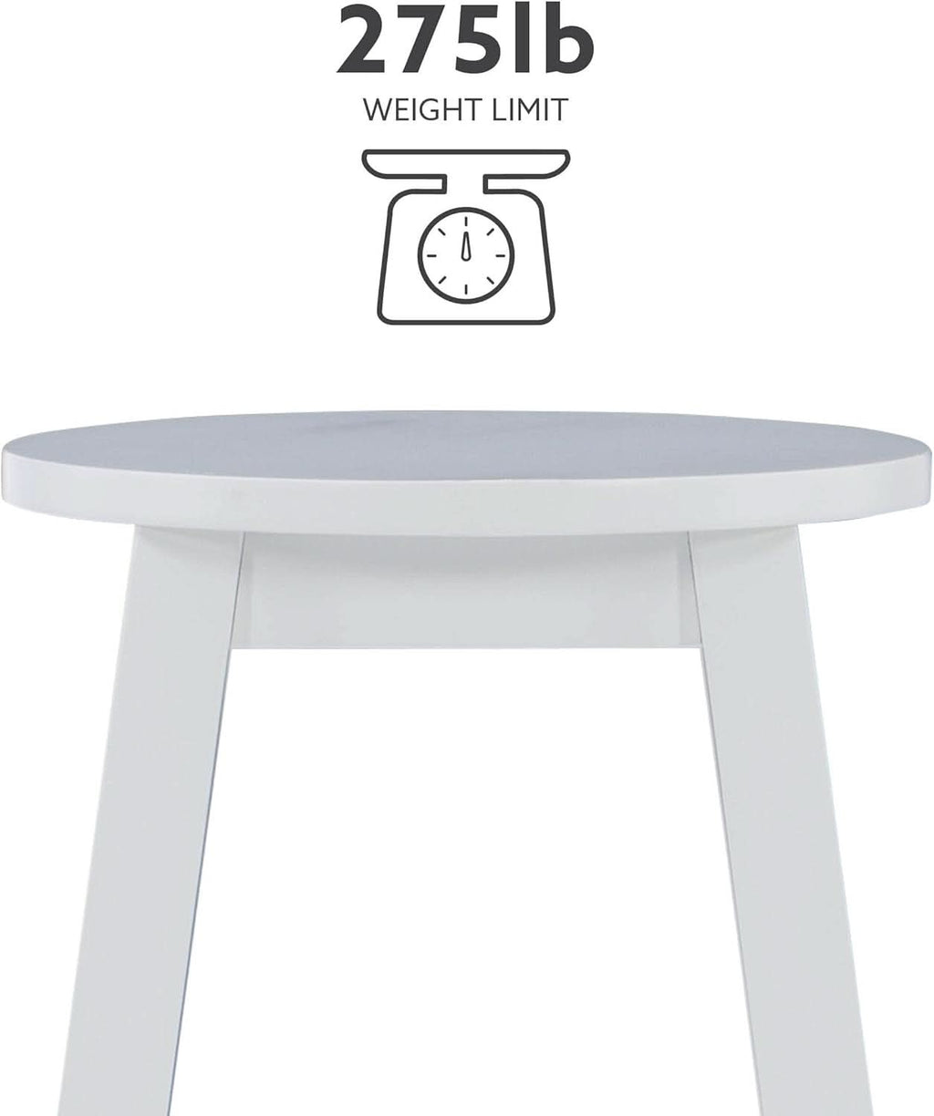 Zeke White 24 Inch Counter Stool Modern Kitchen Seating