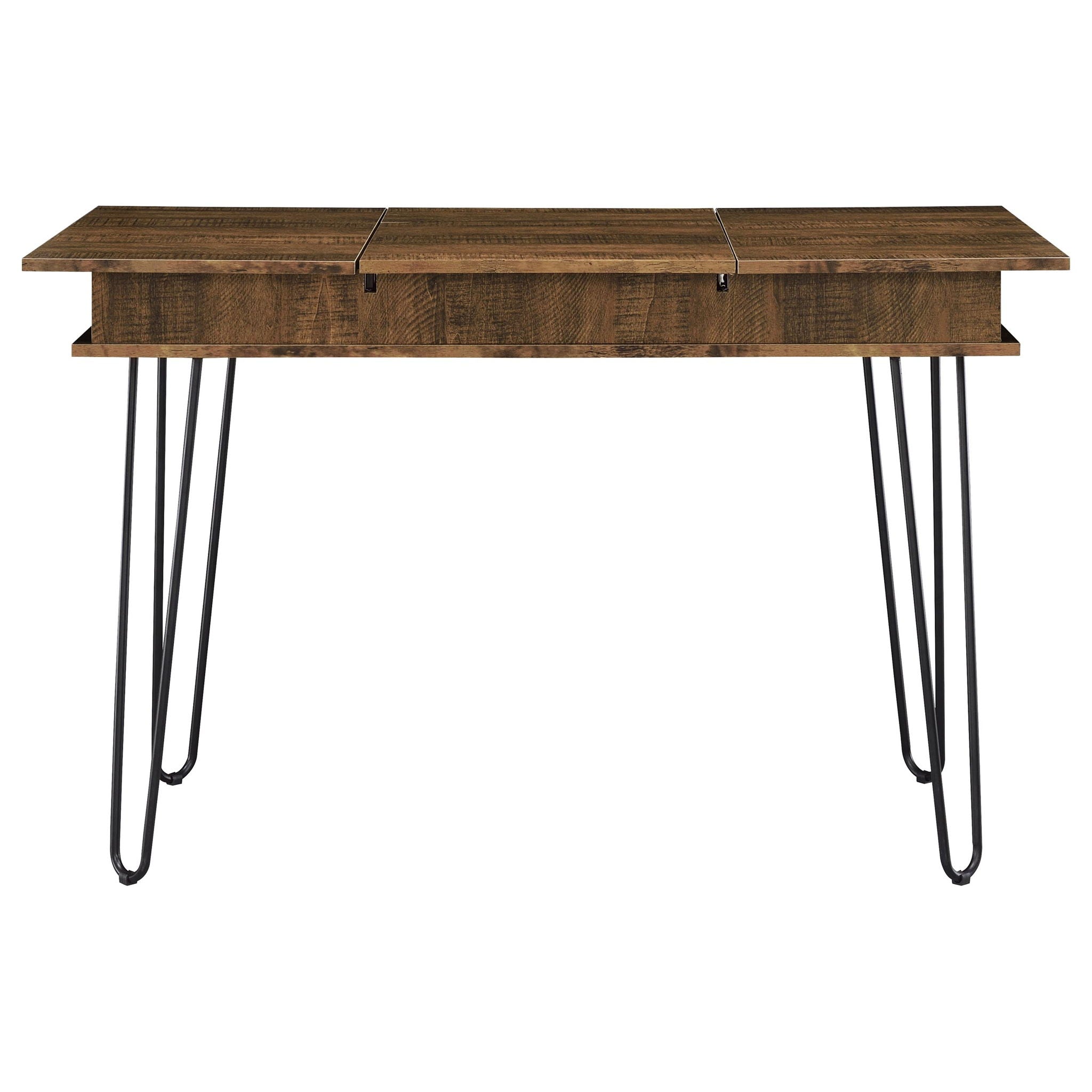 Sheeran 47-inch Writing Desk with Storage Rustic Amber