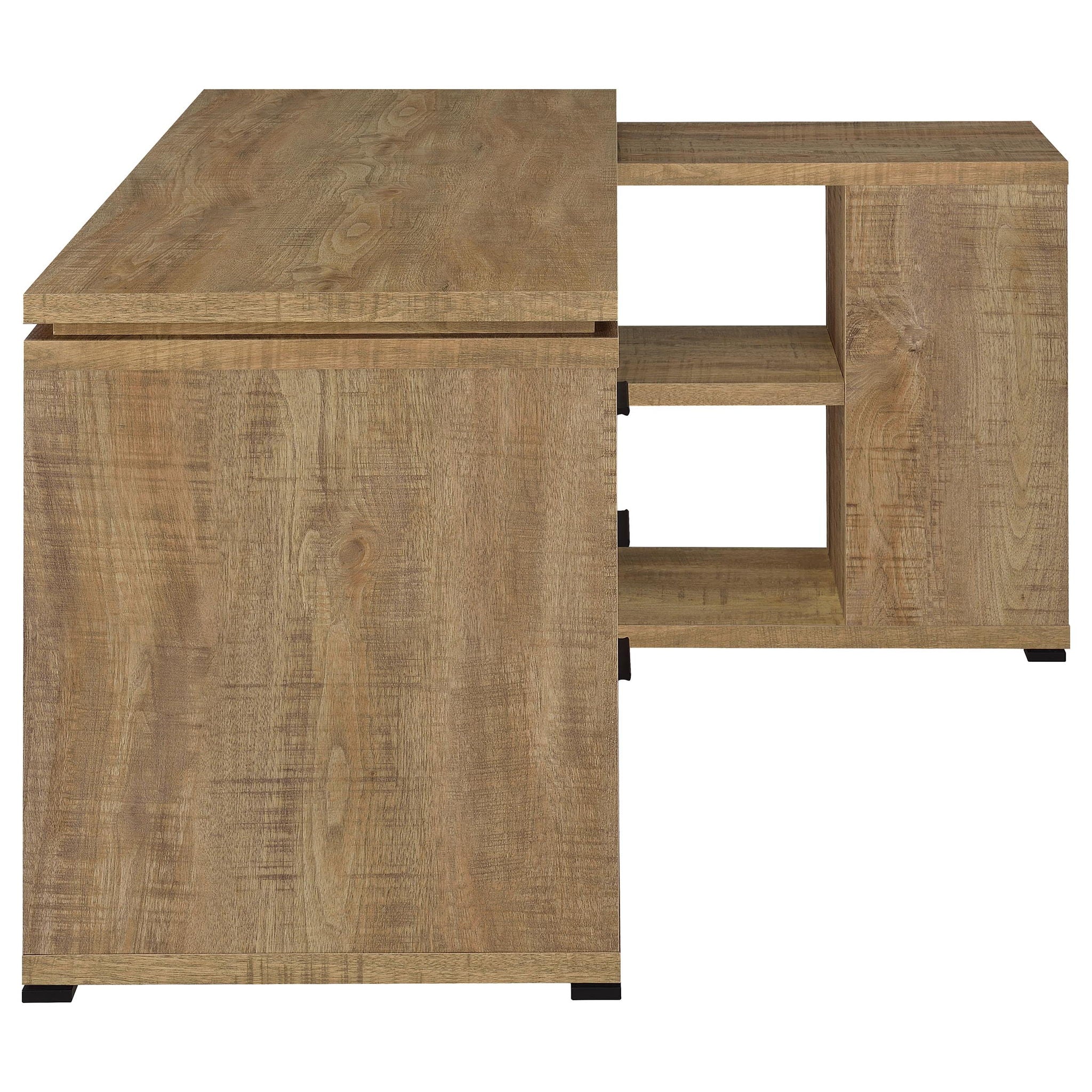 Yvette 60-inch 3-drawer L-Shape Computer Desk Mango