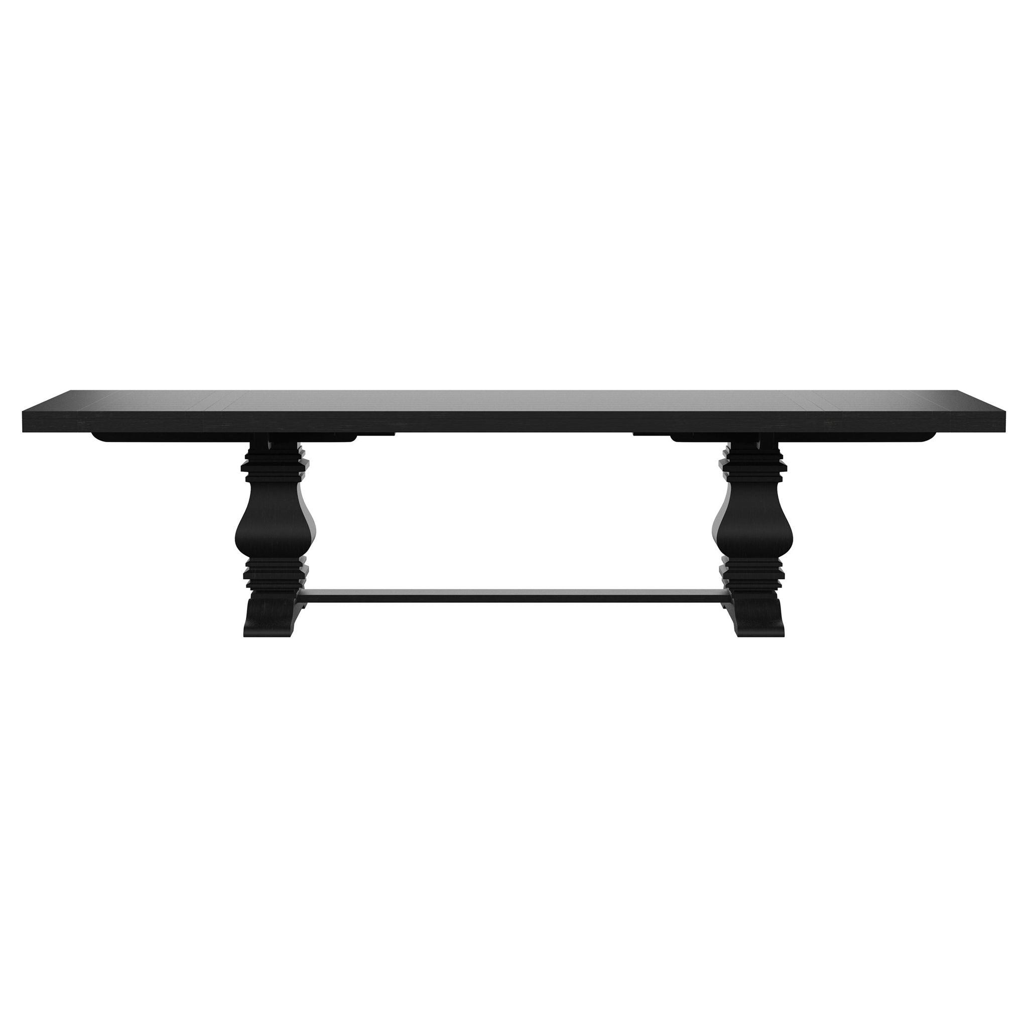 Florence 7-piece 126-inch Extension Dining Table Set Distressed Black