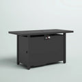 Outdoor Fire Pit Table With Lid - Dark Gray