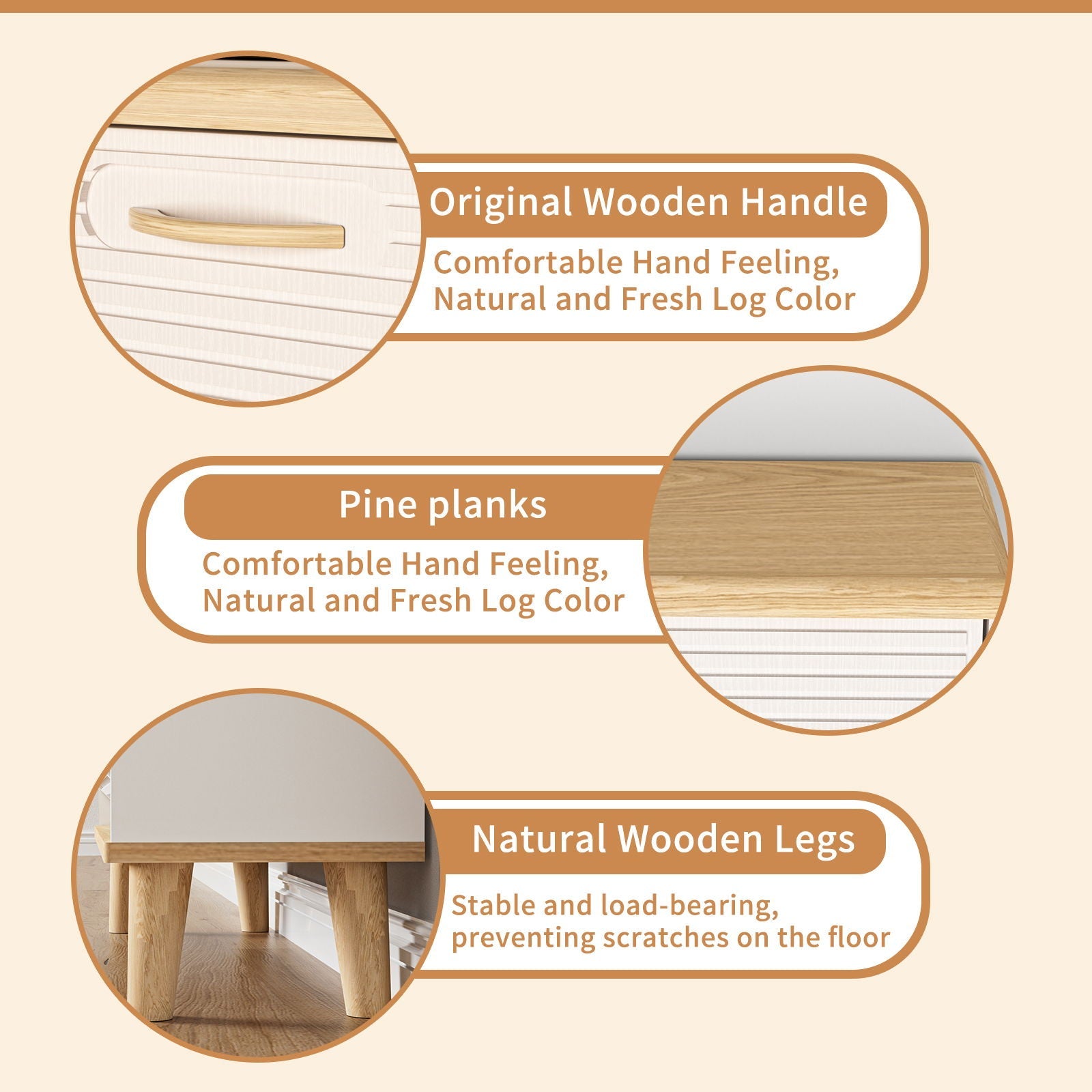 Narrow - Entryway Shoe Storage Cabinet With 2 Flip Drawers Legs - Natural / White