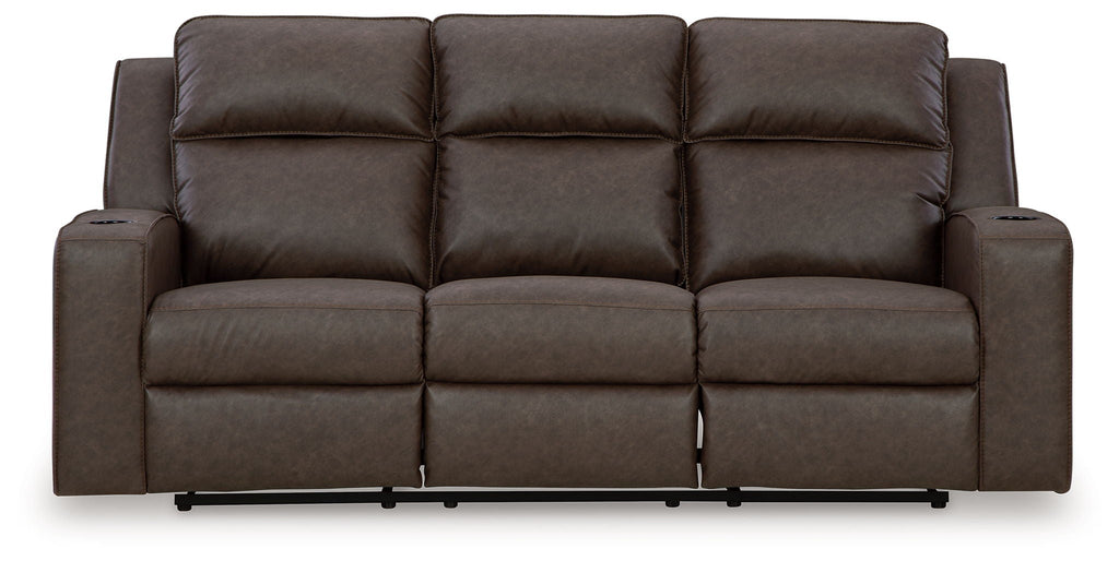 Lavenhorne - Rec Sofa W/Drop Down Table - Granite