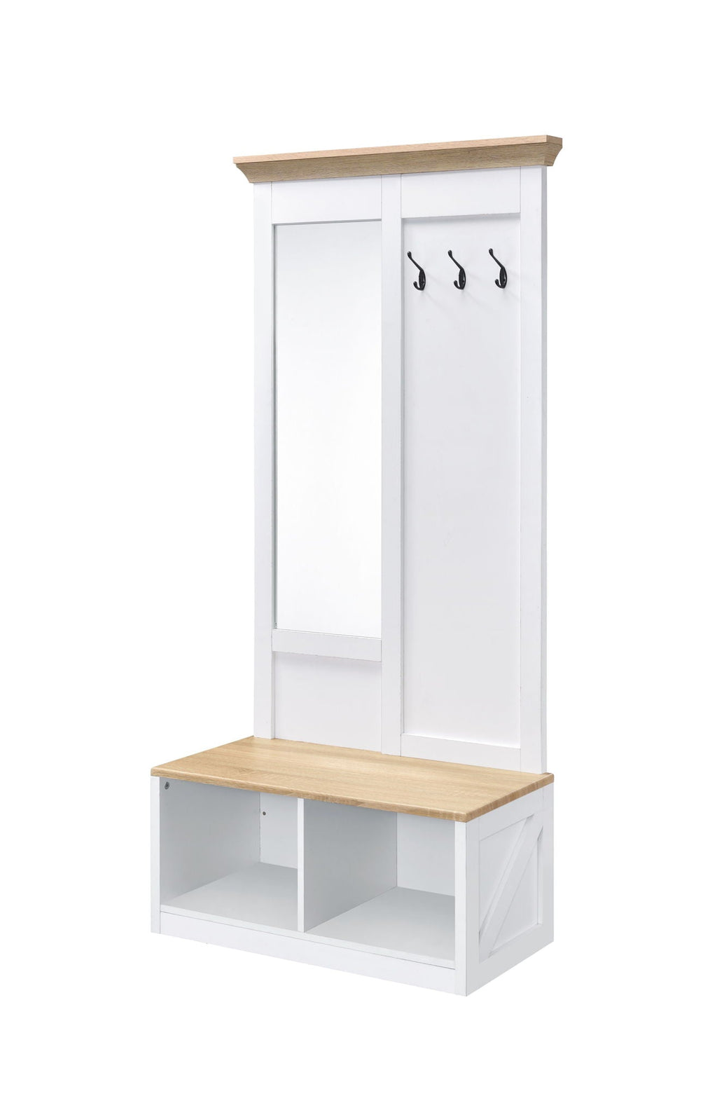 Melati - Hall Tree - Light Oak / White
