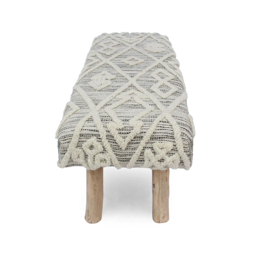 Prytania - Boho Handmade Fabric Upholstered Bench