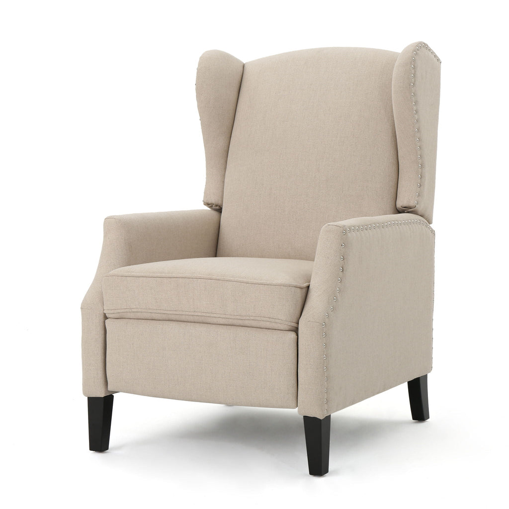 Westeros Wing Back Fabric Upholstered Recliner
