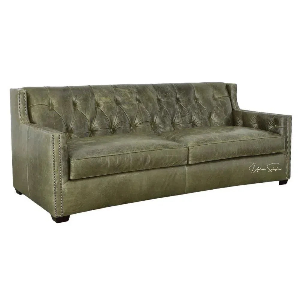 Leather Sofa - 90 Henry  Grain Leather Couch