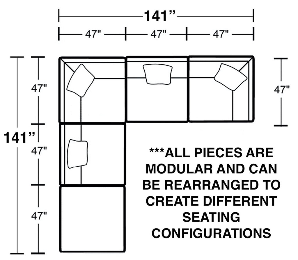 Posh - Modular Sectional And Ottoman