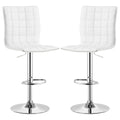 Ashbury - Upholstered Adjustable Bar Stool (Set of 2) - White