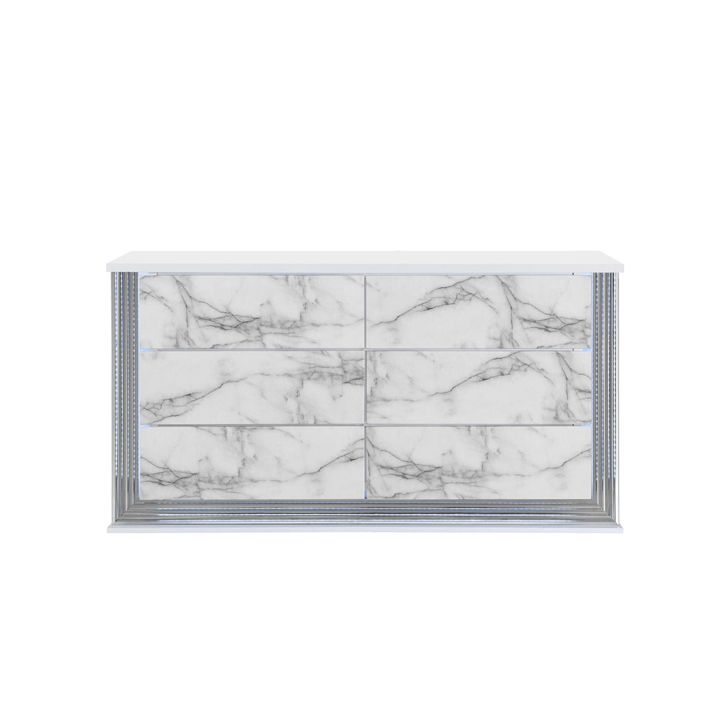 Moon - Dresser With LED Lighting - Marble