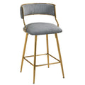 Counter Height Bar Stools With Powder Coating Base And Footrest (Set of 2) -