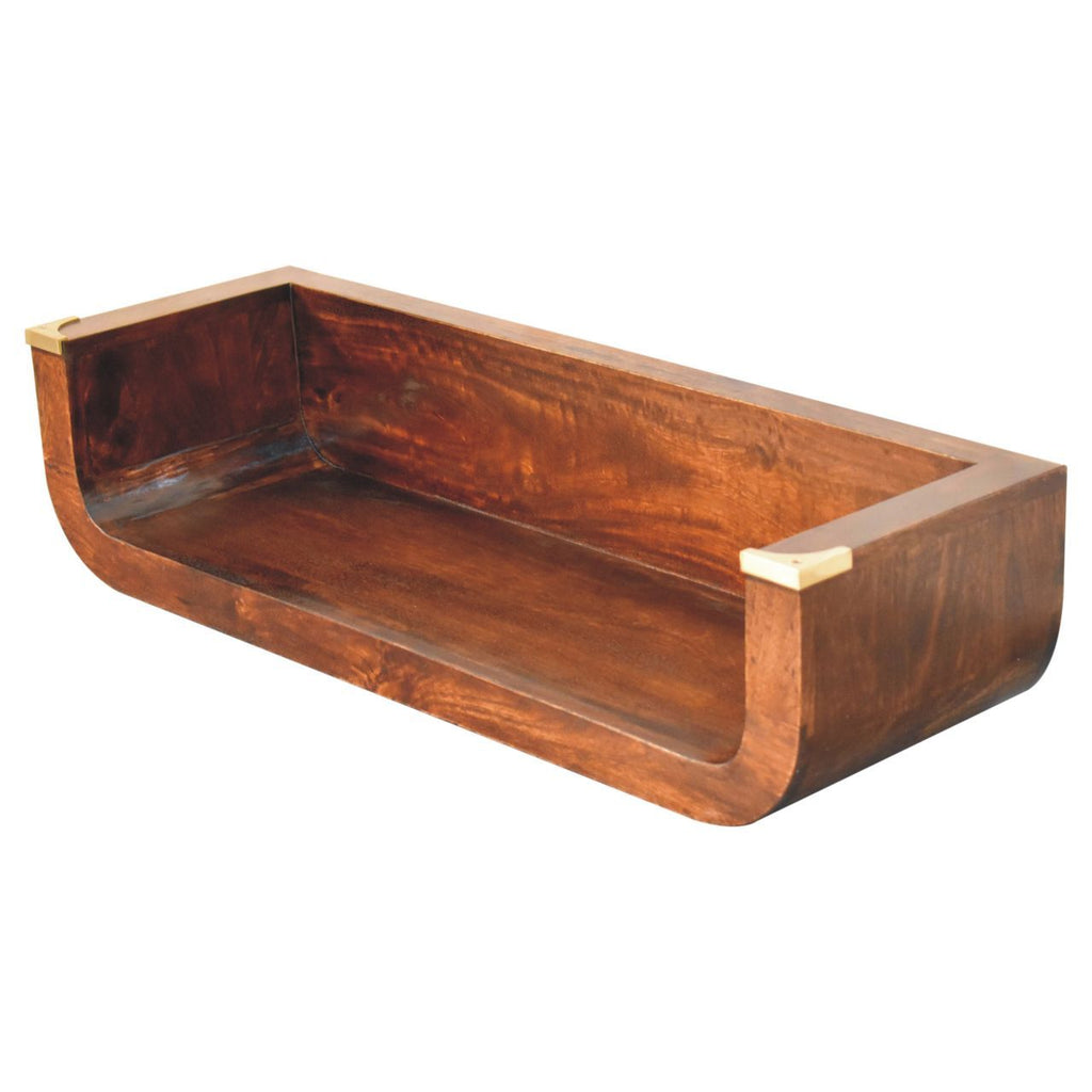Indira - Floating Console Table - Walnut