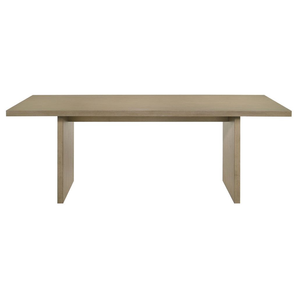 Decker 7-piece 82-inch Rectangular Dining Set Black and Natural Oak