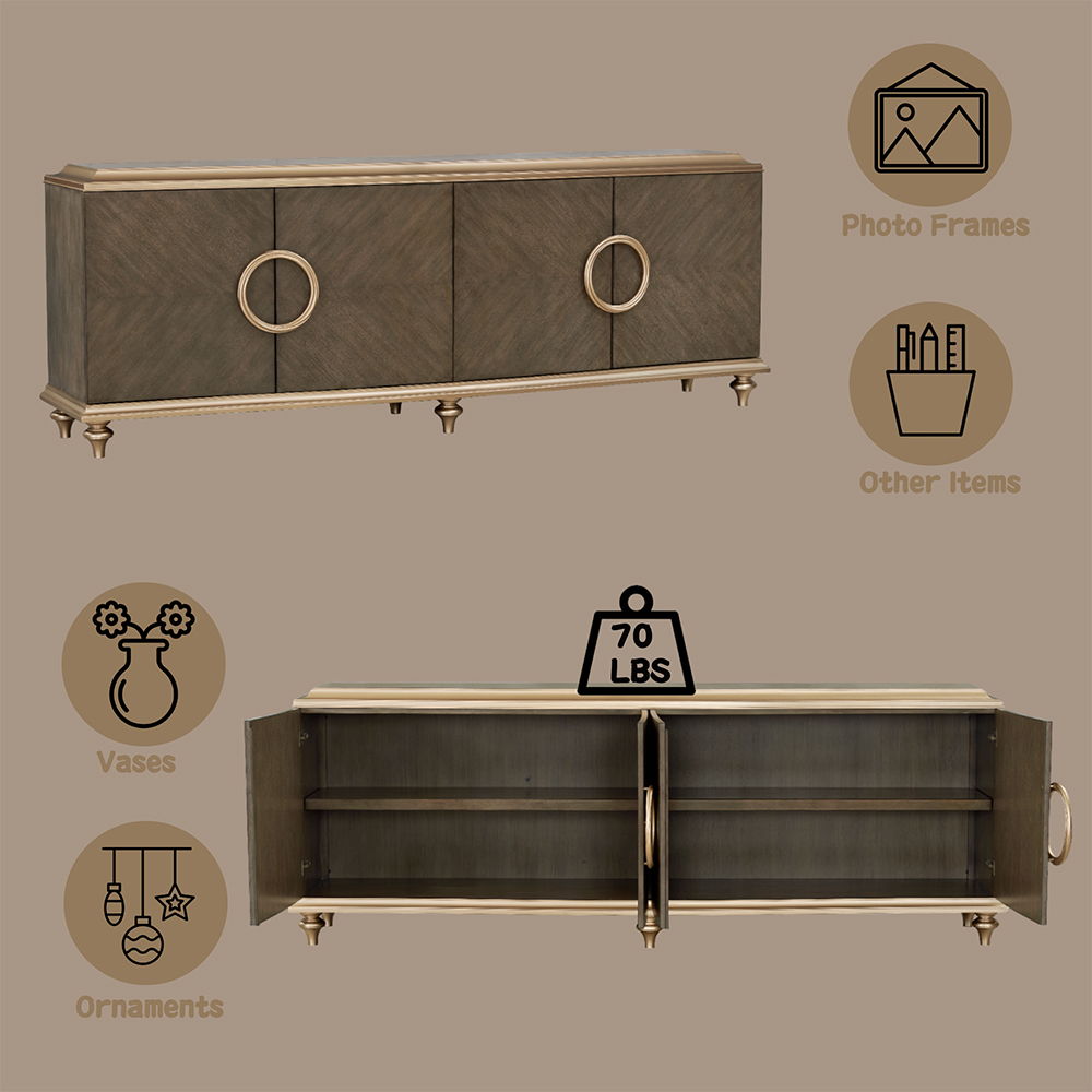 Ashtin - Console Cabinet - Brown
