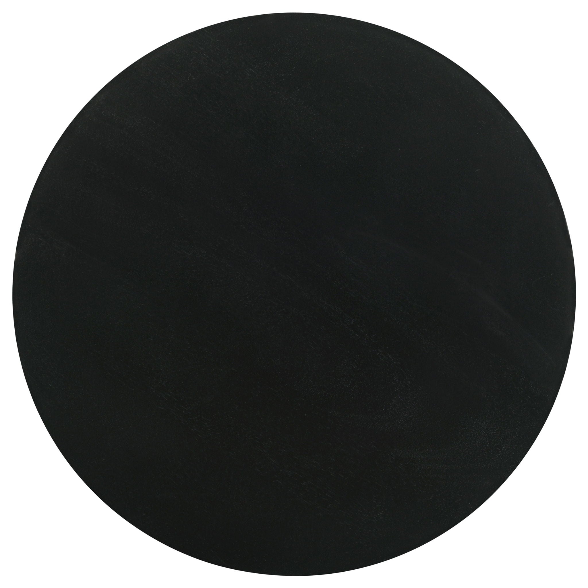 Dianella Round Pedestal Base Accent Side Table Black Stain